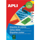 Apli Gekleurde etiketten ft 210 x 297 mm (b x h), groen, 100 stuks, 1 per blad