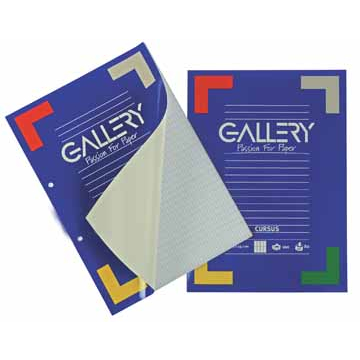 Gallery cursusblok, ft A4, 80 g/m², 2-gaatsperforatie, gelijnd, 100 vel