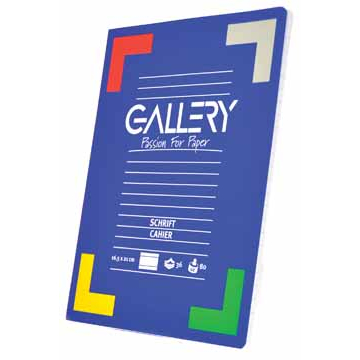 Gallery schrift, ft 16,5 x 21 cm, gelijnd, 72 bladzijden