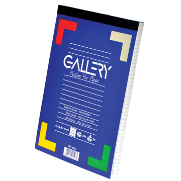 Gallery schrijfblok, ft A5, geruit 5 mm, blok van 100 vel