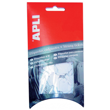 Apli draadetiketten ft 22 x 35 mm (b x h) (7011), etui van 100 stuks