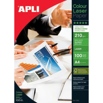 Apli fotopapier Colour Laser ft A4, 210 g, pak van 100 vel