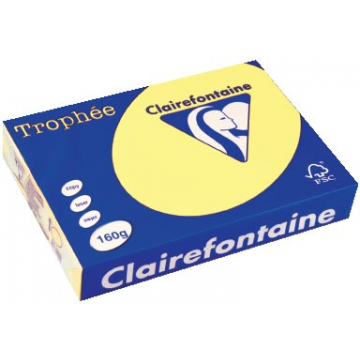 Clairefontaine Trophée Pastel A4 citroengeel, 160 g, 250 vel