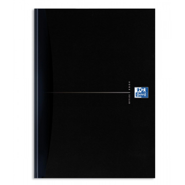 Oxford OFFICE Essentials gebonden boek, 192 bladzijden, gelijnd, ft A4, smart black