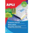 Apli afneembare witte etiketten ft 25,4 x 10 mm (b x h), 4.725 stuks, 189 per blad etui van 25 blad