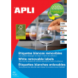 Apli afneembare witte etiketten ft 97 x 42,4 mm (b x h), 1.200 stuks, 12 per blad (3057)