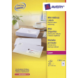 Avery Witte laseretiketten QuickPeel ft 45,7 x 25,4 mm (b x h), 4.000 stuks, doos van 100 blad