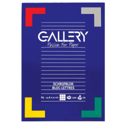 Gallery schrijfblok, ft A5, geruit 5 mm, 100 vel