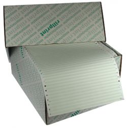 Zelfkopiërend gestreept papier ft 240 mm x 12" (305 mm), tweevoud, doos van 1.000 blad