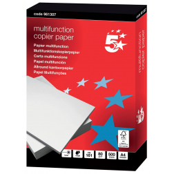 5 Star multifunction kopieerpapier ft A4, 80 g, pak van 500 vel