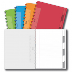 Adoc Colorlines schrift, ft A4, 144 bladzijden, gelijnd, geassorteerde kleuren