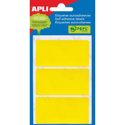 Apli gekleurde etiketten in etui geel (2071)