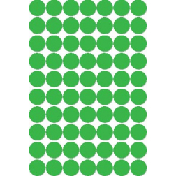 Apli ronde etiketten in etui diameter 19 mm, groen, 560 stuks, 70 per blad
