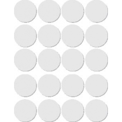 Apli ronde etiketten in etui diameter 19 mm, wit, 120 stuks, 20 per blad (2663)