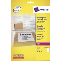 Avery verzendetiketten ft 99,1 x 67,7 mm, doos van 200 stuks, 8 per blad