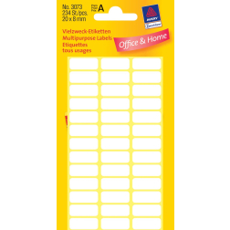 Avery Witte etiketten ft 20 x 8 mm (b x h), 234 stuks