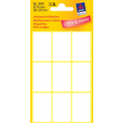 Avery Witte etiketten ft 38 x 24 mm (b x h), 63 stuks