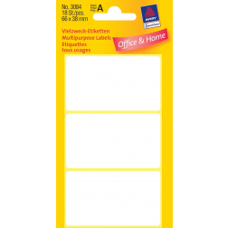 Avery Witte etiketten ft 66 x 38 mm (b x h), 18 stuks