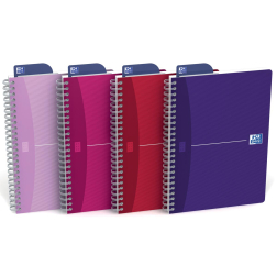 Oxford Office My Style spiraalschrift, 180 bladzijden, ft A5, geruit 5 mm, geassorteerde kleuren