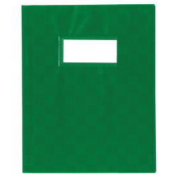Schriftomslag, ft 16,5 x 21 cm, uit plastiek van 120 micron, groen