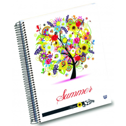 Unipapel spiraalschrift Tempo ft A5, geruit