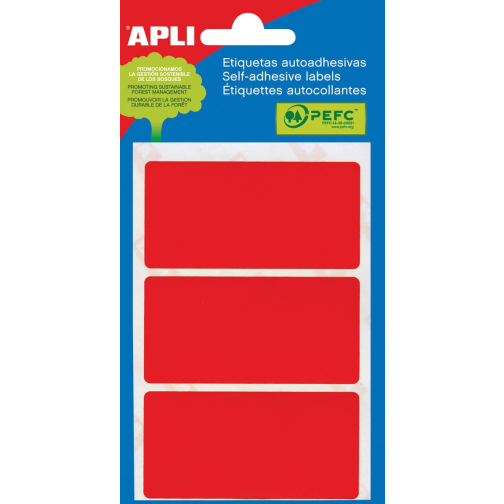 Apli gekleurde etiketten in etui rood (2073)
