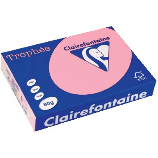 Clairefontaine Trophée gekleurd papier, A4, 80 g, 500 vel, roze
