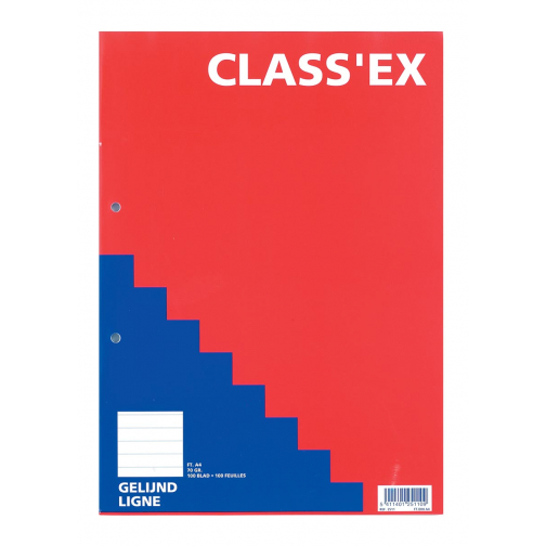 Class'ex cursusblok, gelijnd, blok van 100 vel